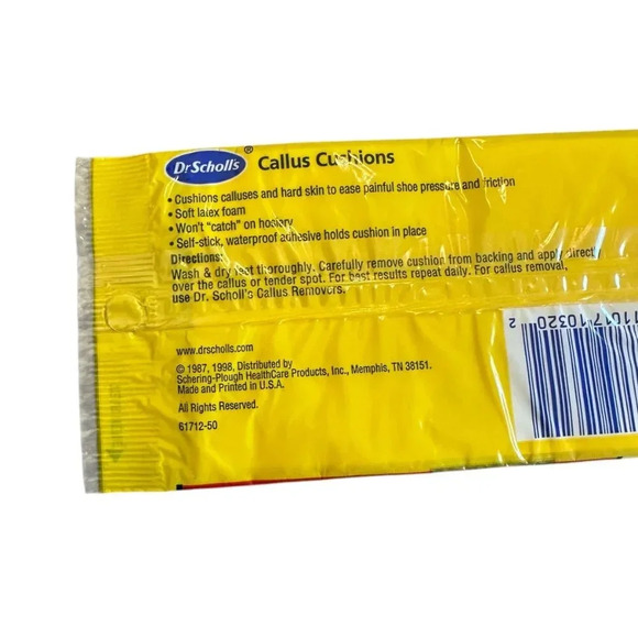 Dr. Scholl's Callus Cushions Remover Foot Care Discontinued 1998 NIB NEW Sealed - Picture 4 of 5